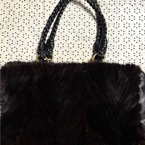 Elegant Black Fur Women's Bag